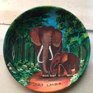 Mini Table Stand – Painted Lanka Scene